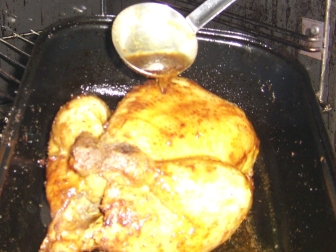 Poulet im Ofen gebraten